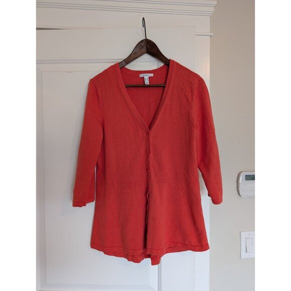 Isaac Mizrahi Women Fit and Flare Cardigan orange/red size M - Picture 3 of 11